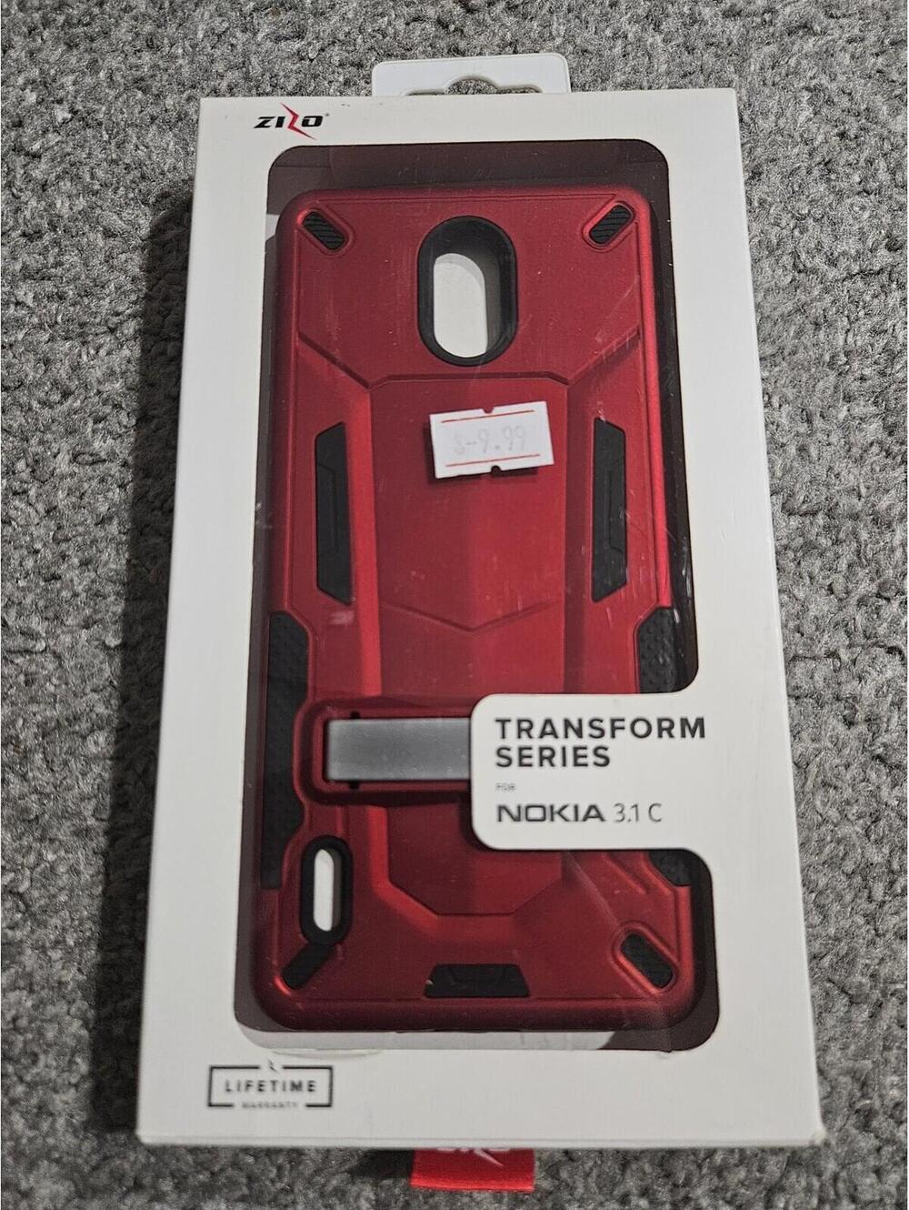 Phone Case For Nokia 3.1 C Zizo Transform Series Red Bolt